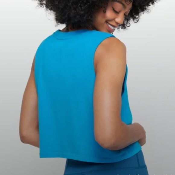 SPIRITUAL GANGSTER HAMSA CALLIE CROP TANK---AZUL---*NWT* - Picture 2 of 3